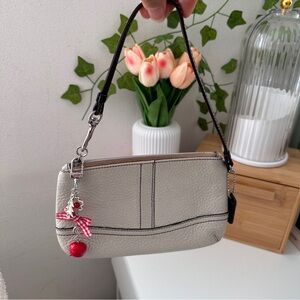 Coach Pebbled Leather Wristlet